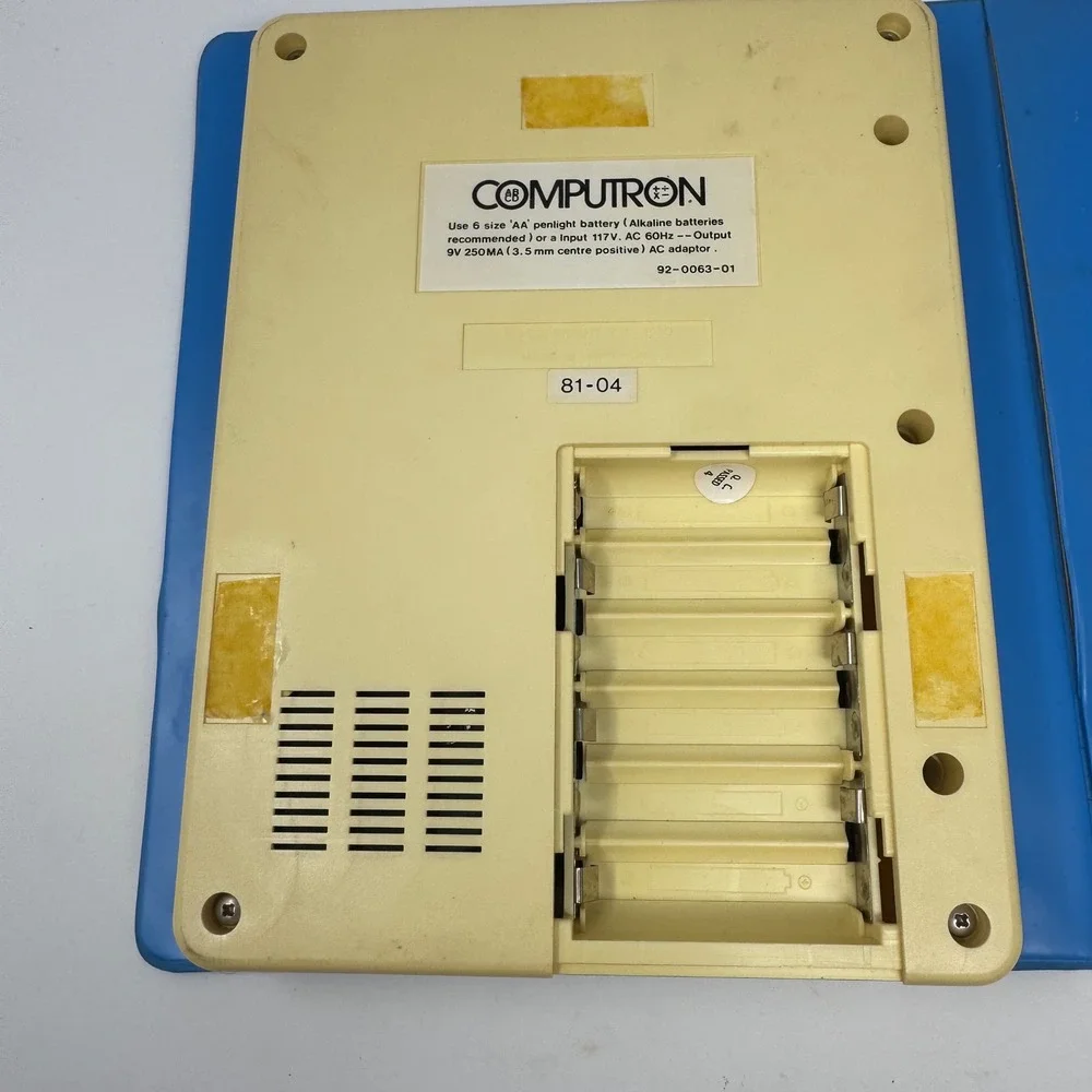 Vintage Computron 1980 Toy 81-04 Non-Working For Parts with Book  Repair Circuit